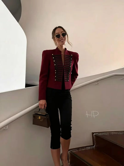 Women's Jackets Autumn 2026 New Fashion Retro Slim Short Elegant Warm Jackets Women's Street Chic Youth Travel Holiday Coats