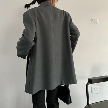 Spring Autumn New Women Blazer Niche Design Split Hem Ribbon Elegant Casual Fashion Chic Jacket High-end Trend Coat HK17058