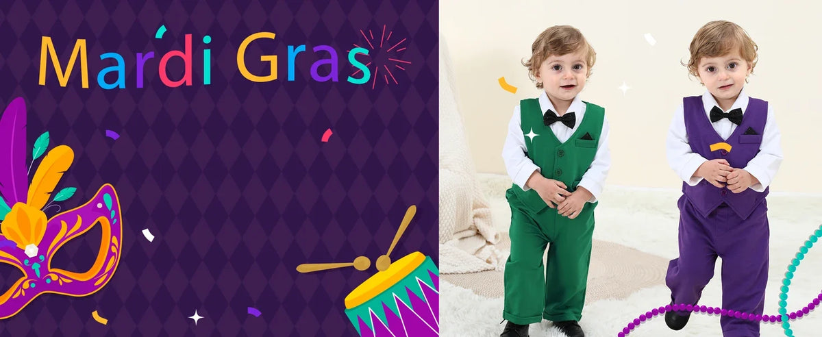 Baby Boy Purple Outfit Toddler Mardi Gras Suit Infant Easter Church Set Halloween Birthday Party Gift Formal Photography Clothes