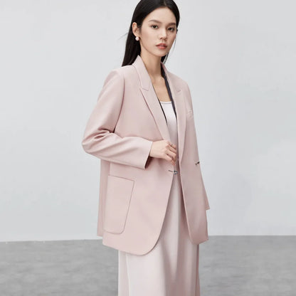 Black Blazer Suit Jacket Women 2026 Spring Fall Fashion Trend Elegant Office Ladies Work Wear Clothing 153XC3230X