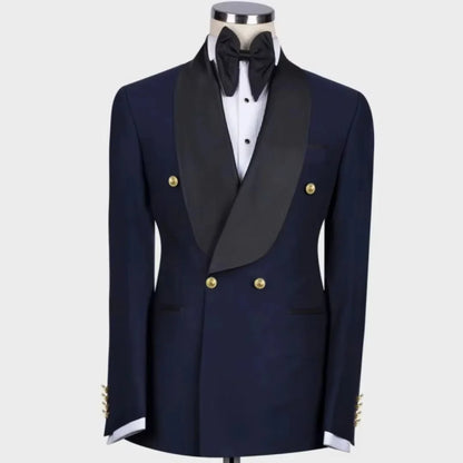 Men Suit 1 Piece White Double Button With Lapel Gold Button For Wedding Banquet Party Work Office Business Jacket
