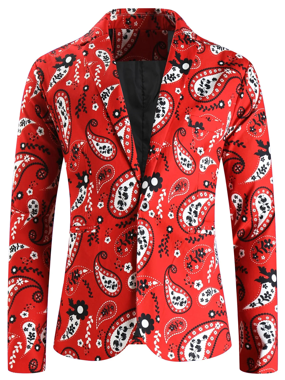 Man Suit Jacket Blazer Casaco Masculino Elegante 2025 High Quality Paisley Floral Printed Party Mens Suits Vestones Para Hombre