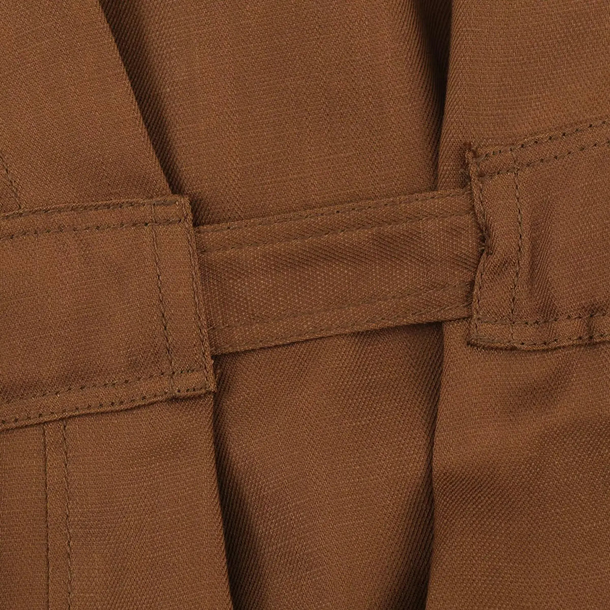 2026 Vintage Fashion Brown Sleeveless Trench Vest Lapel Collar Belted Waist Drawstring Sleeveless Waistcoat With Pockets