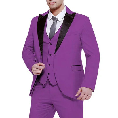 Elegant Champagne Wedding Men Suit Groom Tuxedo Slim Fit Prom Blazer Hombre Casual High Quality Custom 3 Piece Set Costume Homme