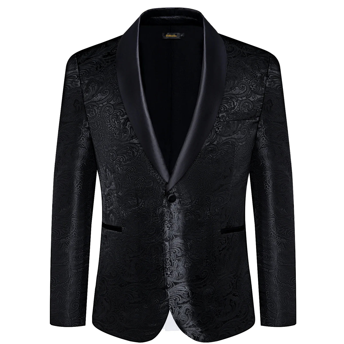 Men's Black Paisley Suits Blazer Jacket Fashion Business Banquet Wedding Party Dress Floral Red Suit Coat Men Clothing