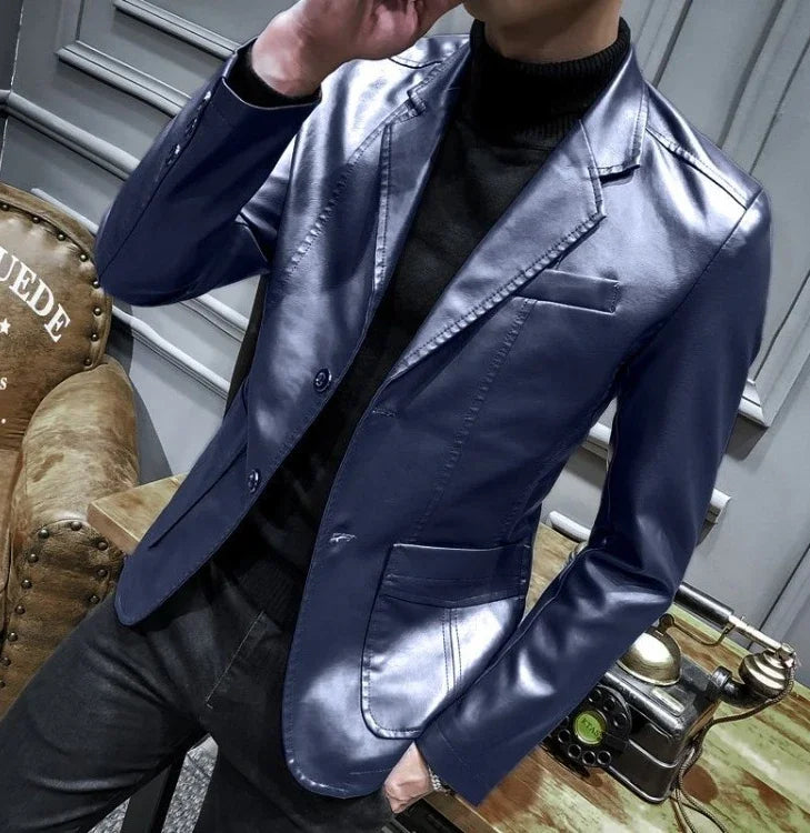 Spring Autumn Thin Man Suits and Blazers Vintage Fashionable Jacket for Men Simple Breasted Luxury Designer Classic New in Coats