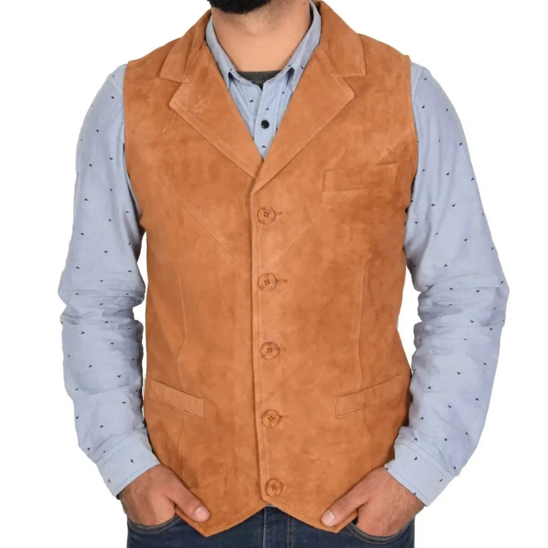 Men's Formal Vest – Orange Velvet Single Button Waistcoat for Weddings & Special Occasions