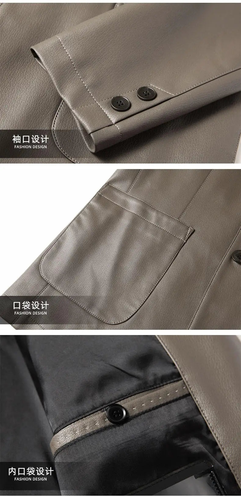 Men's Smart Casual Blazer Single Breasted Slim Fit Spring Autumn Business Jacket