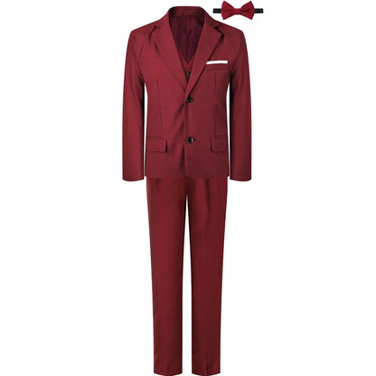 Kids Clothes Boys Suit Wedding Formal Outfit Set Children Easter Church Gentleman Ring Bearer Perform Tuxedo Teenagers Blazer