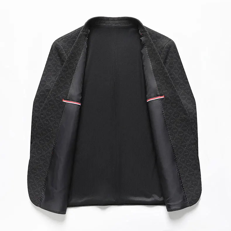 2026 New Men's Pinstripe Blazer High Quality Business Casual Slim Fit Suit Jacket For Work & Daily Wear