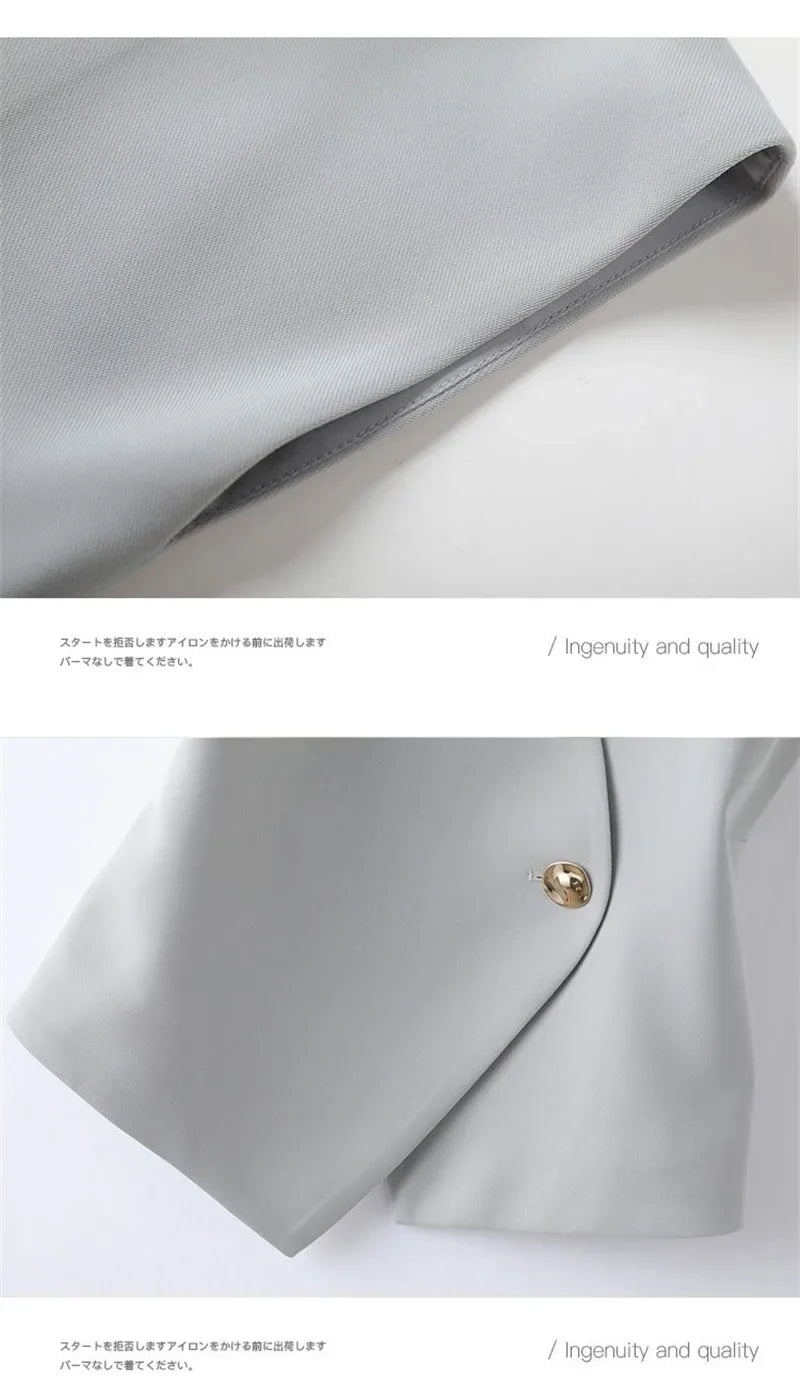 2026 Spring Autumn Short Vest Women Korean Slim Sleeveless Jacket Casual With lining Blazer Waistcoat Female Tops Chaleco Mujer