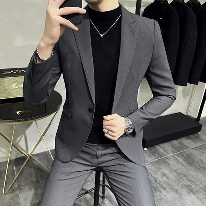 (Blazer+ Vest + Trousers) 2023 Latest Design Double Breasted Vest Men's Suit High Quality Business Simple Casual Dress Wedding