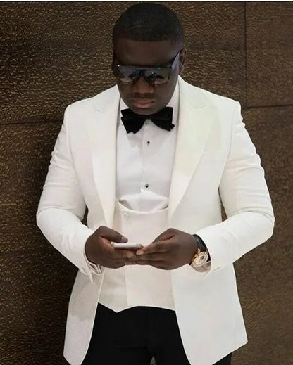 Burgundy Wedding Men Suits Slim Fit Tuxedo 3 Pieces Suit Groom Prom Jacquard Blazer Terno Masculino Suit