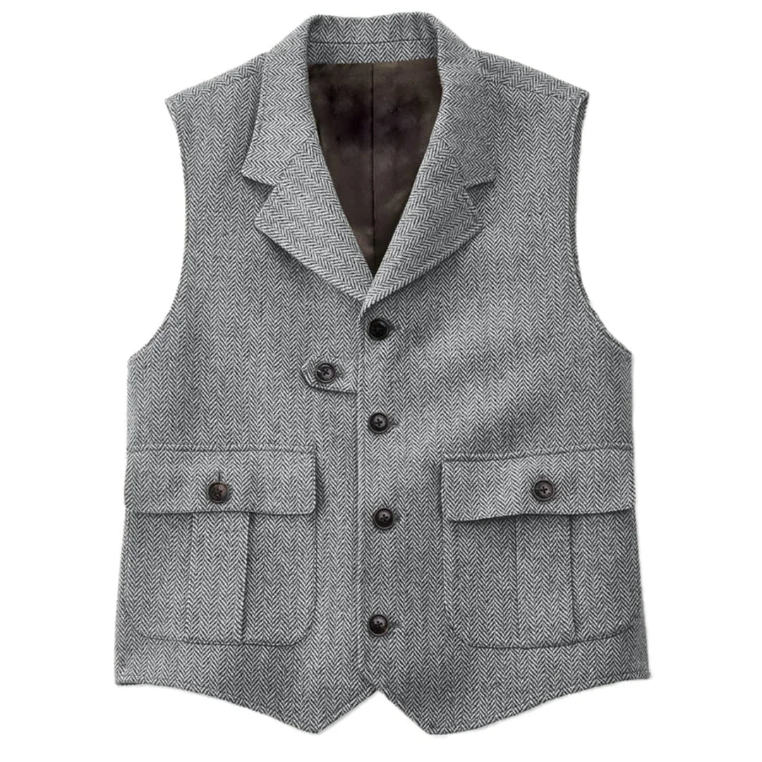 Men's Suit Vest Single Breasted Lapel Waistcoat for Wedding, Business & Smart Casual Wear