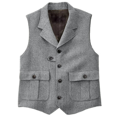 Men's Suit Vest Single Breasted Lapel Waistcoat for Wedding, Business & Smart Casual Wear