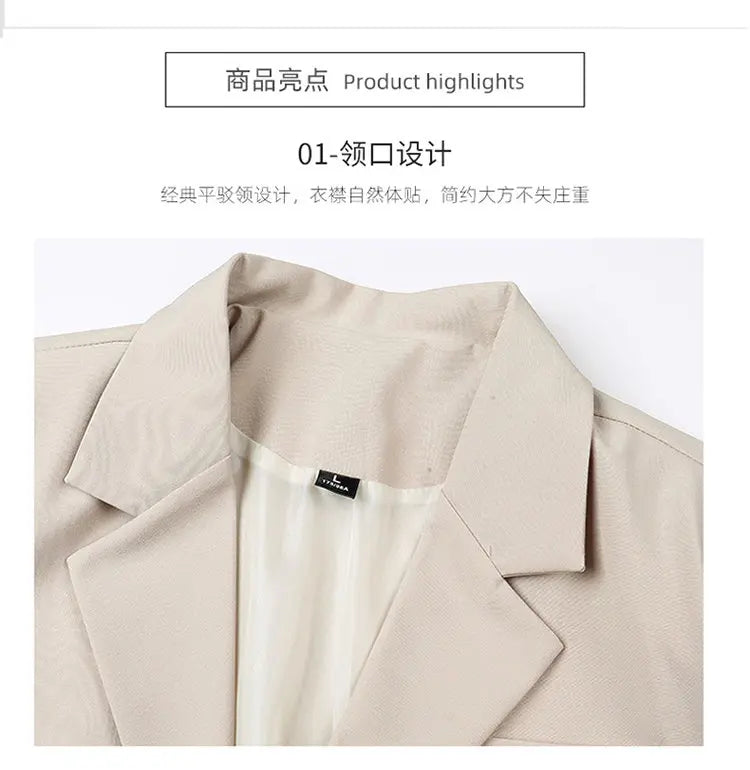 Men's spring and autumn Korean-style business versatile suit jacket, Hong Kong-style Instagram cool casual suit jacket, large si