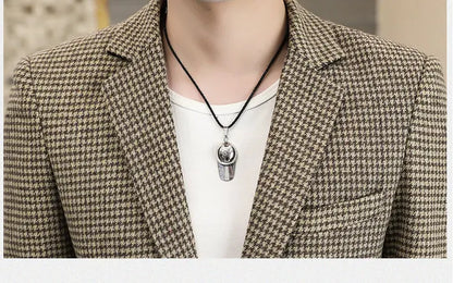 2026 Blazer Outdoor Men's Checked Fashion Business Trend Wedding Slimming Gentleman Casual Korean Travel High Formal Wear Blazer