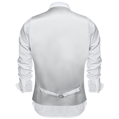 Men's Satin Vest Slim Fit Single-Breasted Waistcoat for Weddings and Formal Occasions