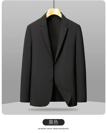 Men's new sun protection fabric business casual suit jacket - anti-wrinkle, no ironing, ice silk, seamless luxurious top