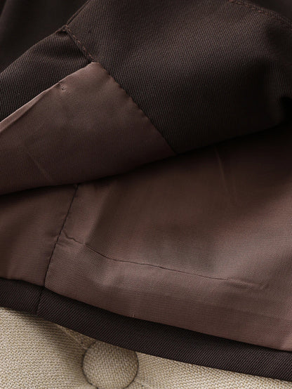 Vintage Inspired Women's Waistcoat Retro Brown V-Neck Slim Fit Suit Vest for a Classic Look，Office & Business Casual