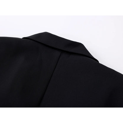Women's Black Gothic Emo Blazer Jacket Harajuku 2000s Vestes Femme Outerwear Vintage Long Sleeve Sequins Suit Coat Clothing 2025