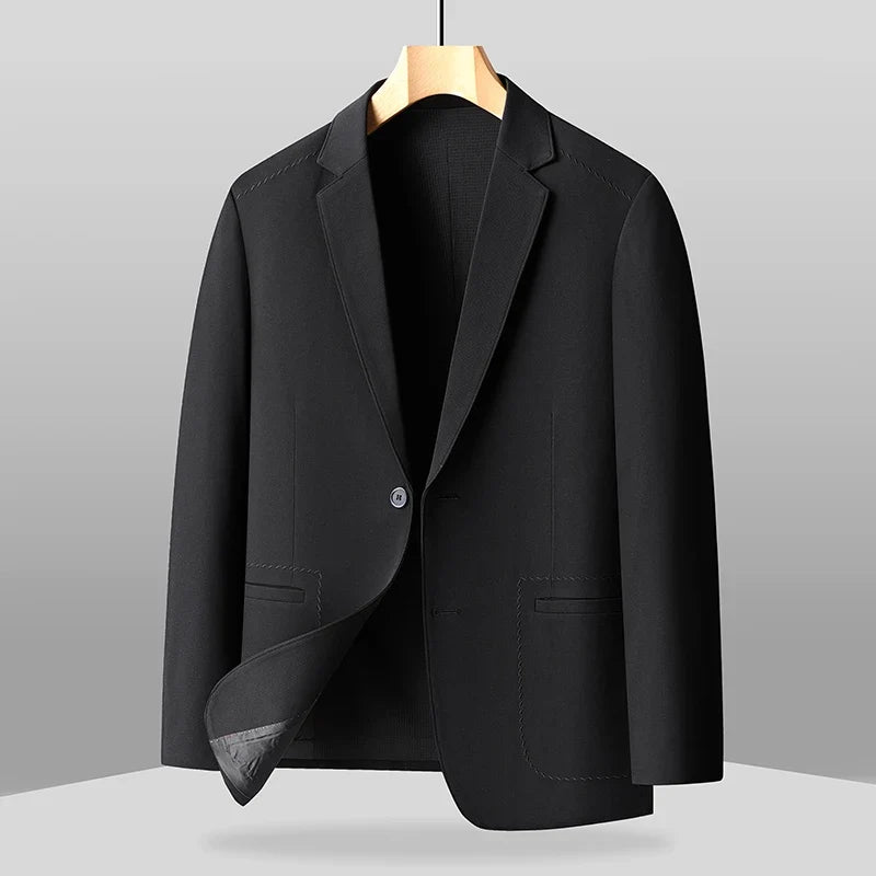 Blazer Outdoor Men's Casual, Fashionable, Trendy, Sporty Solid Color, Slimming British Style Business Gentleman Wedding Blazer