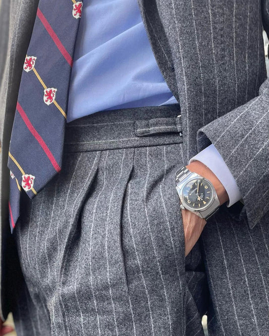 Fashion Pinstripe Men's Suit 2 Pieces Blazer Jacket and Pants Customized Two Buttons Business Wear Wedding Groom Costume Homme