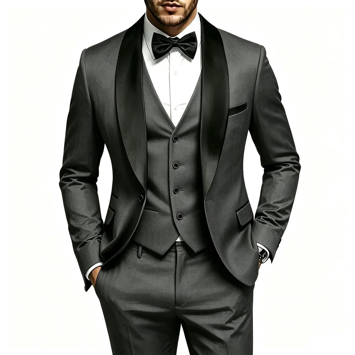 Costume 3 pièces homme, élégant et stylé pour garçons d'honneur et occasions professionnelles, tenue masculine haut de gamme, idéal pour mariages et affaires