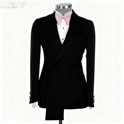 2-Piece Jacket+Pant Men's Tuxedo with Spacious Lapel for Wedding Banquet Party Formal Men's Clothing Custom-Made