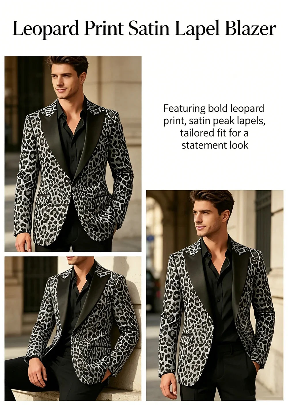 Men's Premium Textured Casual Blazer Two Button Notched Lapel Slim Fit With Pocket Square For Office Wedding Party Daily Wear