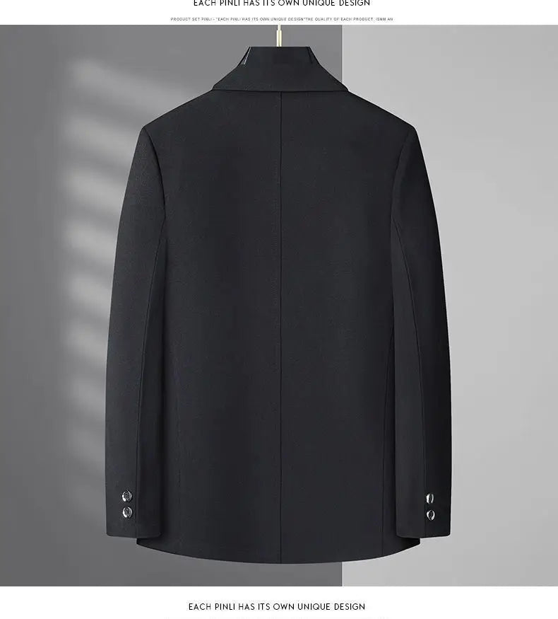 30% Linen Blazer - Men's Fashionally Fit Business Formal Wedding Gentleman English Style Breathable Versatile Casual Blazer