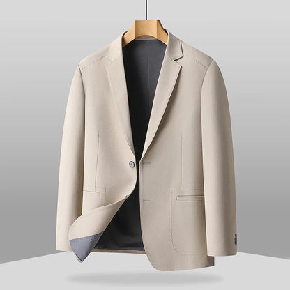Blazer Outdoor Men's Casual, Fashionable, Trendy, Sporty Solid Color, Slimming British Style Business Gentleman Wedding Blazer