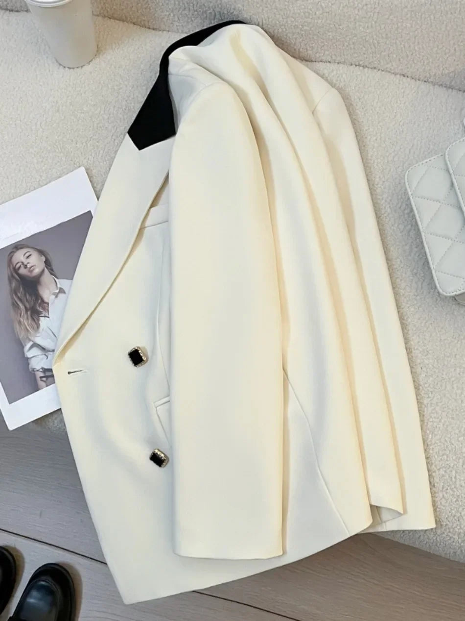 Women's Blazers Spring Autumn New Korean Fashion Long Sleeves Versatile Office Blazer Coats Casual Loose Street Trends Blazers