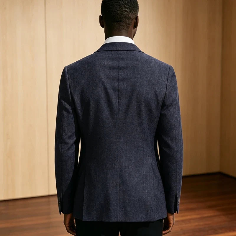 Men's Linen Blazer Slim Fit Notched Lapel 2-Button Sport Coat for Wedding, Business & Daily Wear