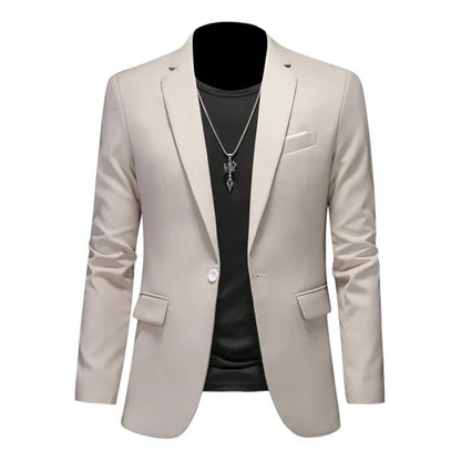 15 Color Fashion Mens Suit Jacket High Quality Slim Fit Solid Color Casual Business Mens Blazers Formal Office Wedding Suit Tops