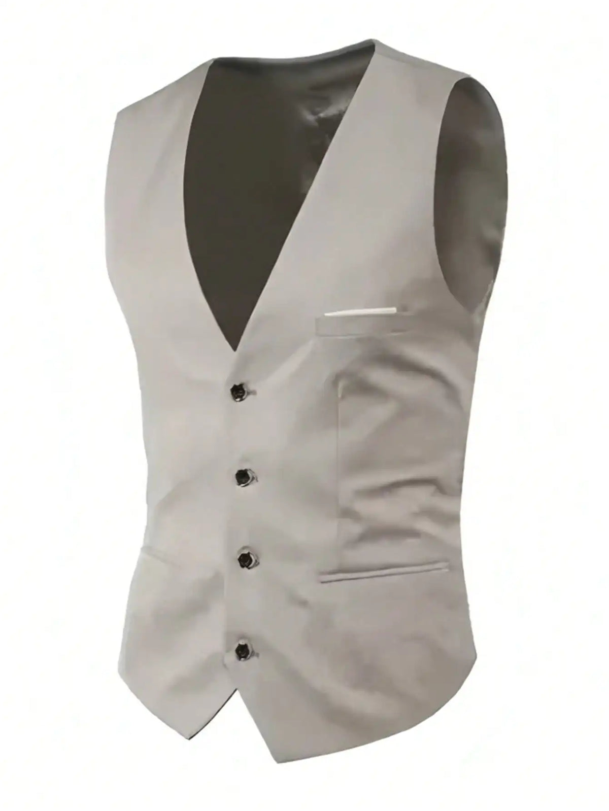 Men'S Wedding Best Man Dress Suit | New Business Casual Suit Set, Regular Fit, Lapel Collar, Solid Color, Button Details