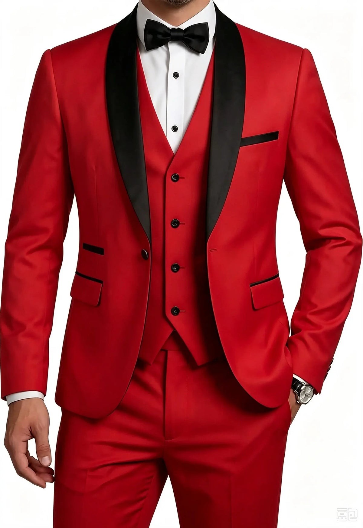 Ensemble de Costume Homme Manteau Gilet Pantalon / Affaires Garçons d'Honneur Mariage Robe Formelle Blazer Pantalon