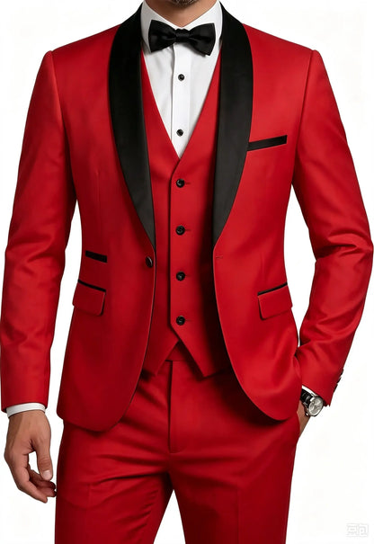 Ensemble de Costume Homme Manteau Gilet Pantalon / Affaires Garçons d'Honneur Mariage Robe Formelle Blazer Pantalon