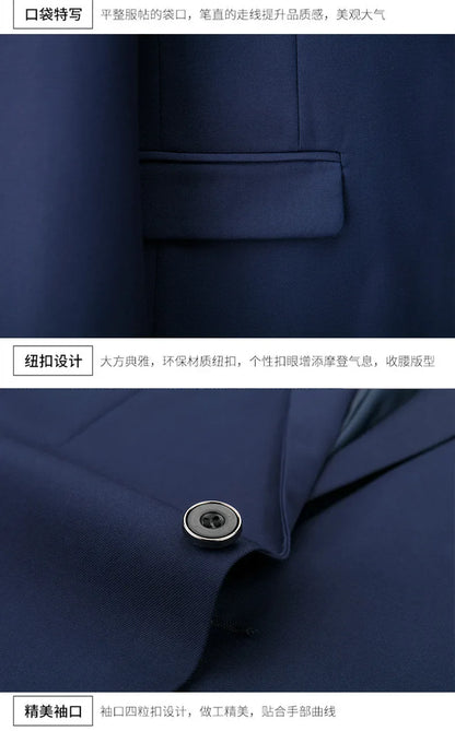 White Men Suits Slim Fit 3 Piece Double Breasted Suit Men Wedding Prom Party Business (Blazer+Vest+Pants) Wedding Suits for Men