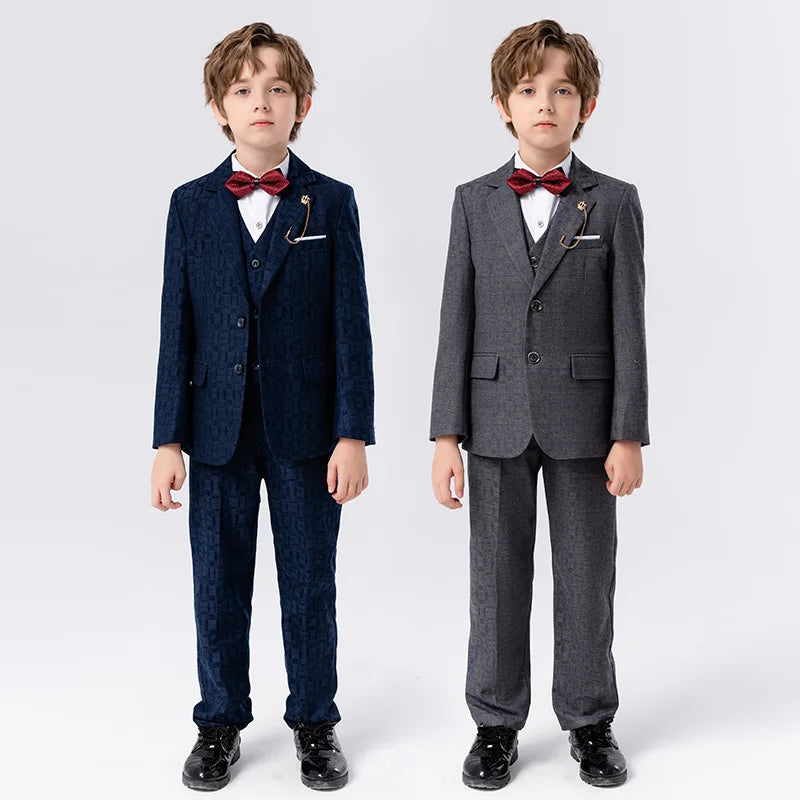 Low-price clearance sale Boys 3Pieces/Set Jacket Vest Pants Photography Suit Kids Piano Wedding Party Dress Children Costume