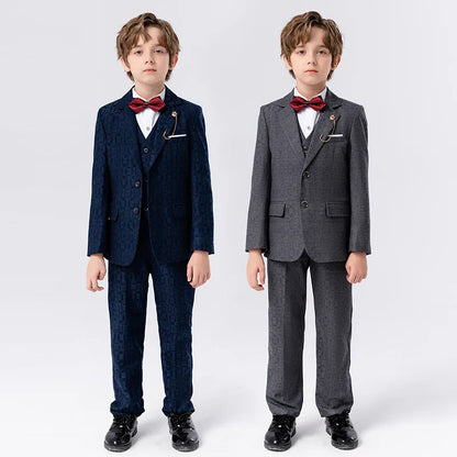 Low-price clearance sale Boys 3Pieces/Set Jacket Vest Pants Photography Suit Kids Piano Wedding Party Dress Children Costume