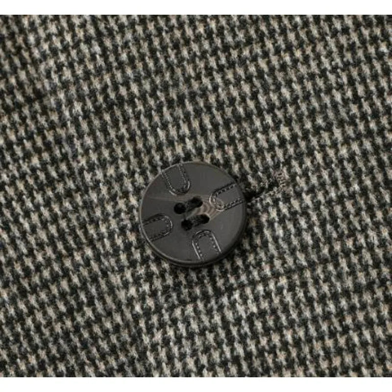 Man Suit Coat Vintage Patchwork Single-breasted Men Blazer Slim Long Sleeve Pocket Male Business Casual Outerwear