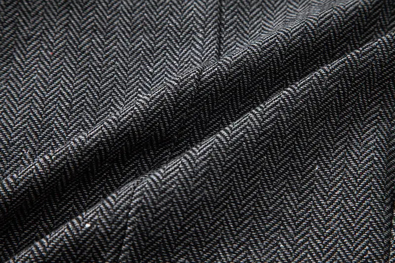 Men's Triple-Breasted Herringbone Tweed Vest – Retro Fake Two-Piece Waistcoat for Weddings & Smart-Casual Occasions
