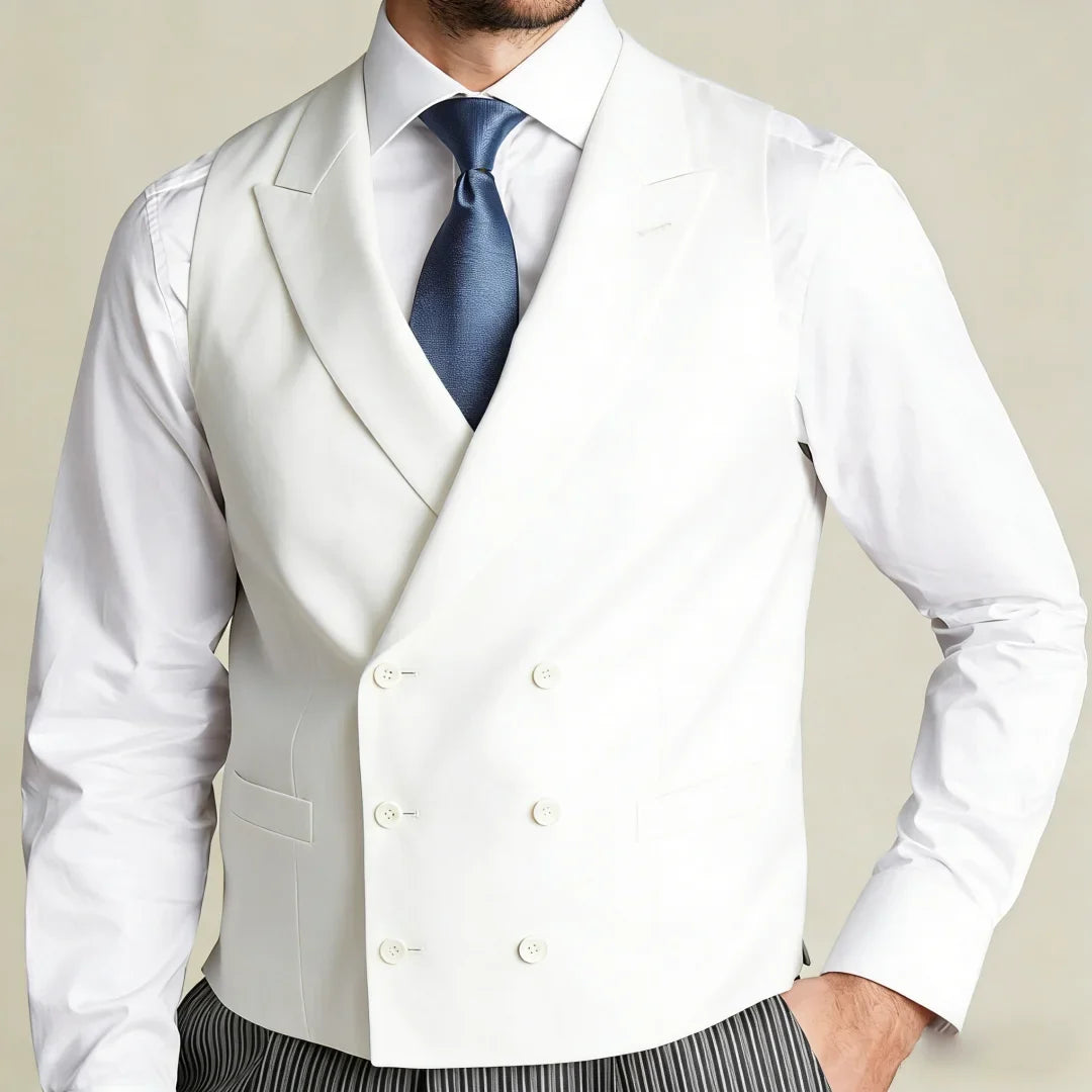 Men's Double Breasted Vest for Weddings, Business & Formal Occasions