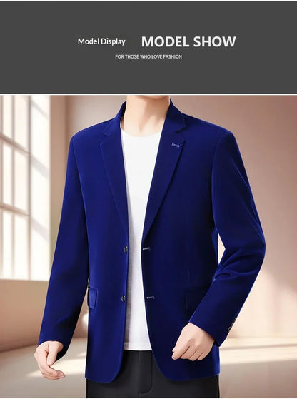 Blazer Men Fashionable Business Outdoor Travel Youth Campus Wedding Versatile Gentleman Host Slim-fit Casual Korean Style Blazer