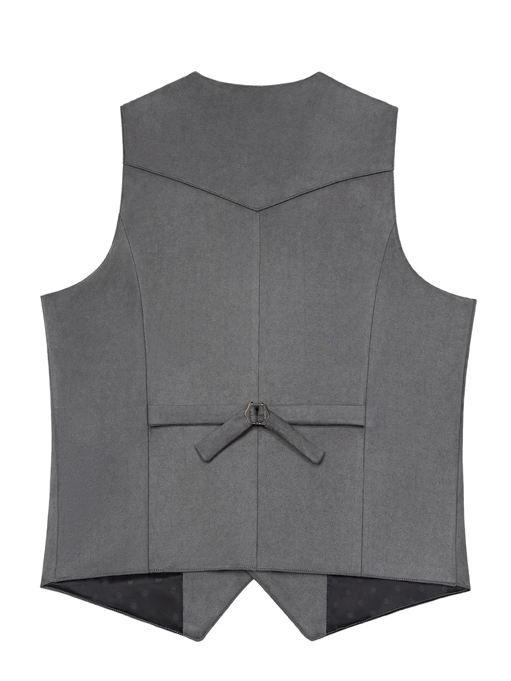 Men's Suit Vest Slim Fit V-Neck Metal Buttons Flannel Waistcoat for Business & Smart Casual Occasions