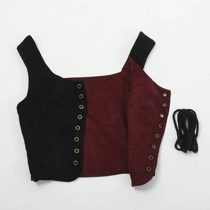 Pirate Corset Vest Steampunk Waistcoat Women Halloween Medieval Cosplay Tops