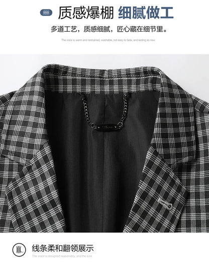 New High-End Soft Comfortable Men's Blazer Slim Fit Fashion Jacket For Young Men Daily Casual Home Wear Outerwear