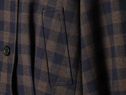 Women Brown Plaid Jacket Coat Vintage Harajuku Streetwear Long Sleeve Blazer Jacket Outerwear 2000s Clothes Spring Autumn 2026