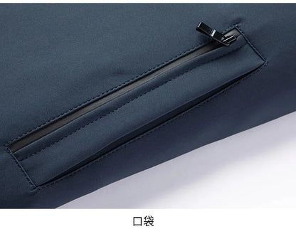 Men's 2025 Spring Fashion Handsome Trend Solid Color All-in-One Casual Business Jacket Loose Simple Lapel Top Coat